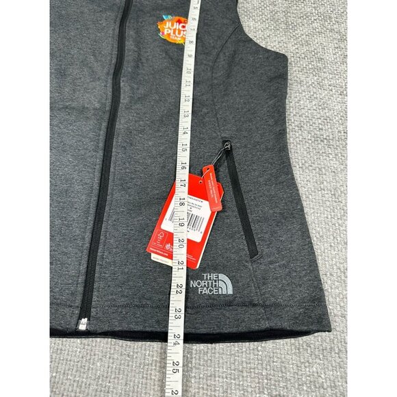 North Face Vest Womens Medium Gray Ridgeline Slim Fit Full Zip Soft Shell Logo - Picture 8 of 11